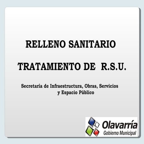 Presentacion relleno sanitario olavarria