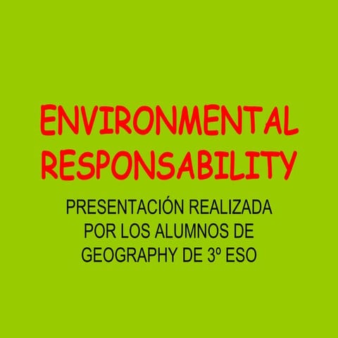 Responsability Environmental