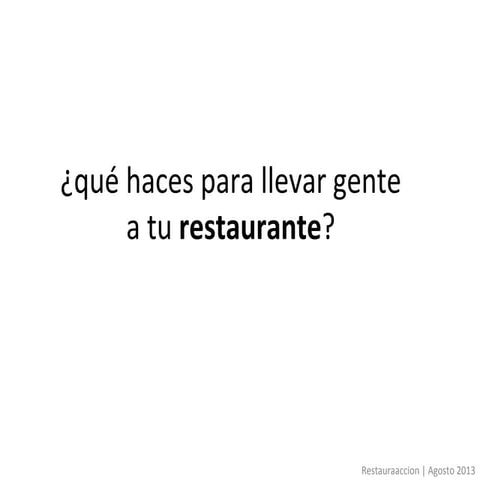 Marketing para restaurantes
