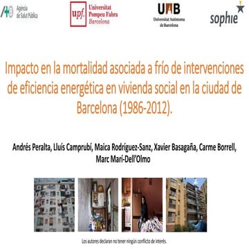 Impacto en la mortalidad asociada a frío de intervenciones de eficiencia ener...