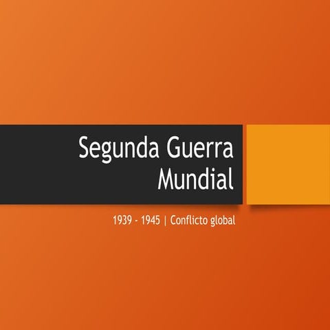 LA SEGUNDA GUERRA MUNDIAL - CAUSAS Y CONSECUENCIAS | PPTX