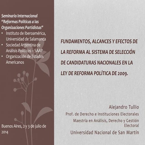 Presentacion seminario saap oea usal sa