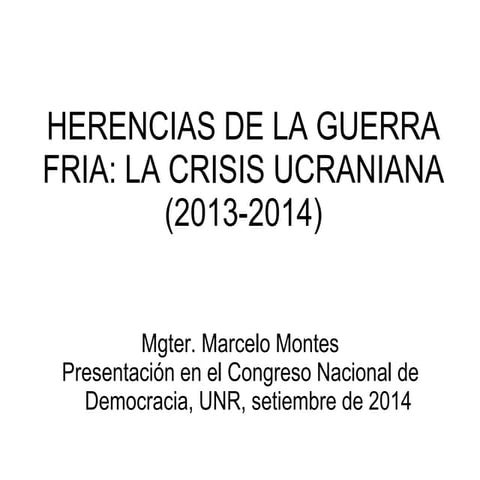 PRESENTACION CONGRESO NACIONAL DE DEMOCRACIA UNR 2014