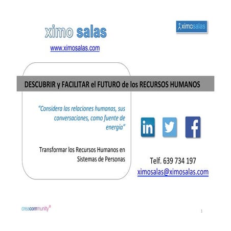 Presentación servicios Ximo Salas Sistemas de Personas RRHH