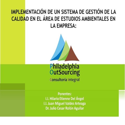 Sistema de gestion de la calidad | PPT