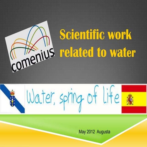 Scientific work related to water