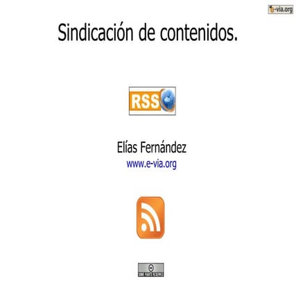 Sindicacion de contenidos. RSS.