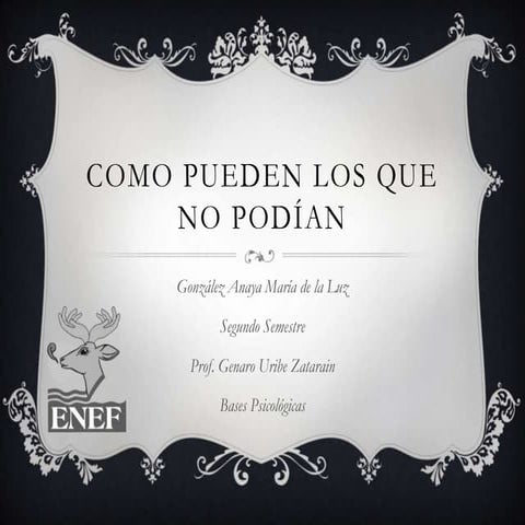 Presentacion sobre. como pueden los que  no podian