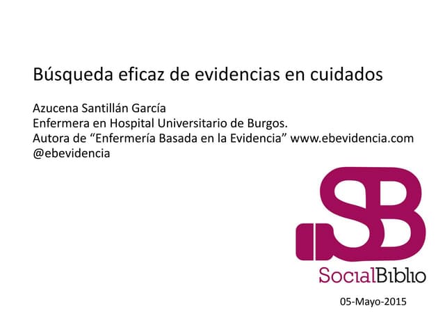 Búsqueda eficaz de evidencias en cuidados