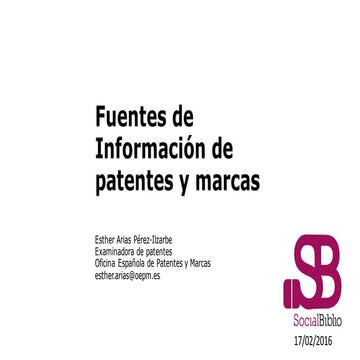 Fuentes de información de patentes y marcas.