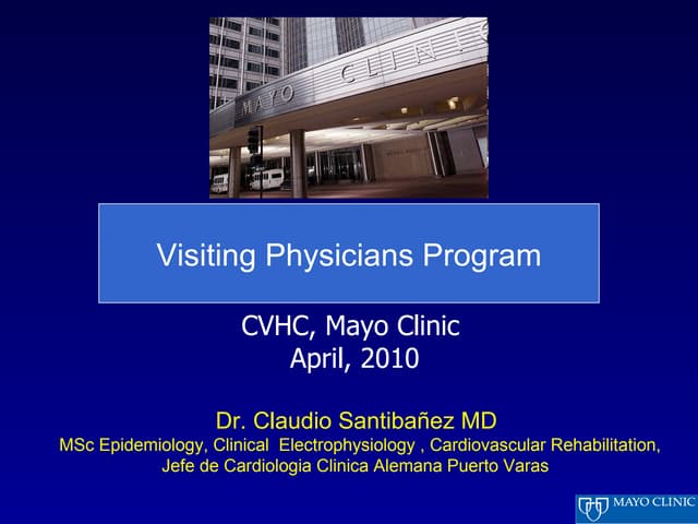Visiting Physicians Program Mayo Cl...