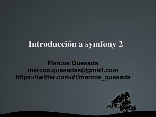 Introducción a Symfony 