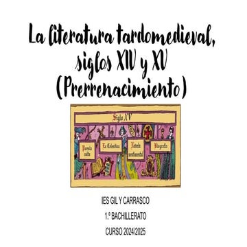 PRESENTACIÓN T5_La literatura tardomedieval.pdf Bachillerato