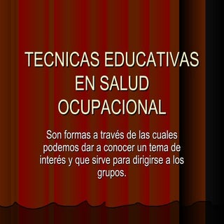 Presentación Técnicas Educativa
