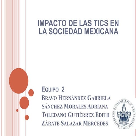 IMPACTO DE LAS TICS EN LA SOCIEDAD MEXICANA