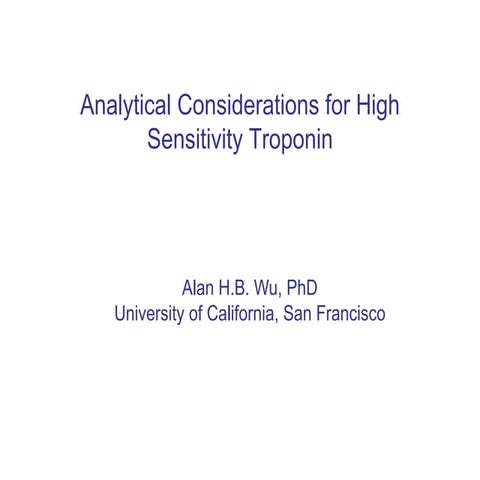 High sensitive troponin | PPTX
