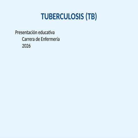 Comprehensive Educational Presentation on Tuberculosis: Causes ...