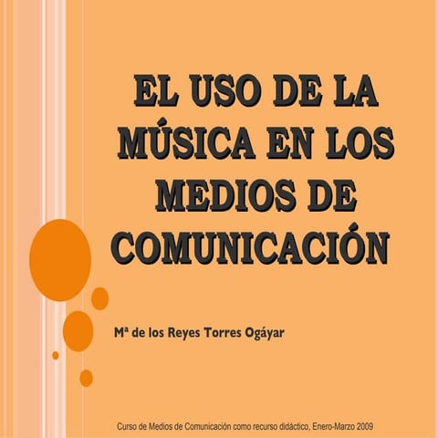 El uso de la música en los medios de comunicación