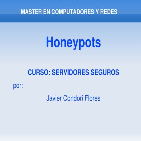 Presentacion ugr honeypots