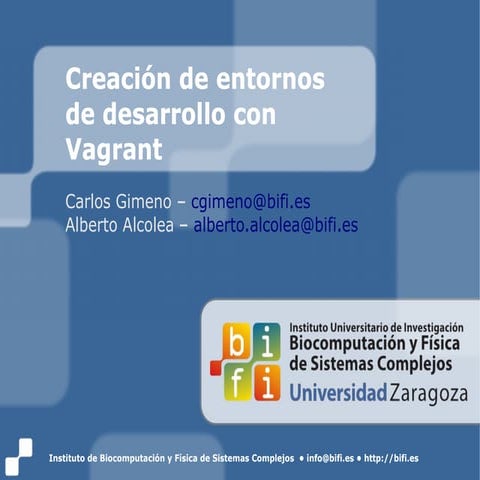 Creación de entornos de desarrollo con Vagrant