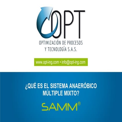 FUNCIONAMIENTO DEL SISTEMA ANAEROBIO DE TRATAMIENTO BIOLÓGICO SAMM®
