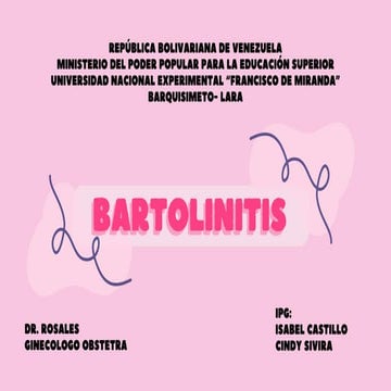 Bartolinitis | PPT
