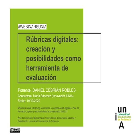 Seminario virtual "Rúbricas digitales: creación y posibilidades como herramie...