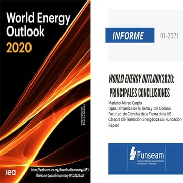 Presentación WEO 2020- Seminario Funseam. Prof. Mariano Marzo (UB)
