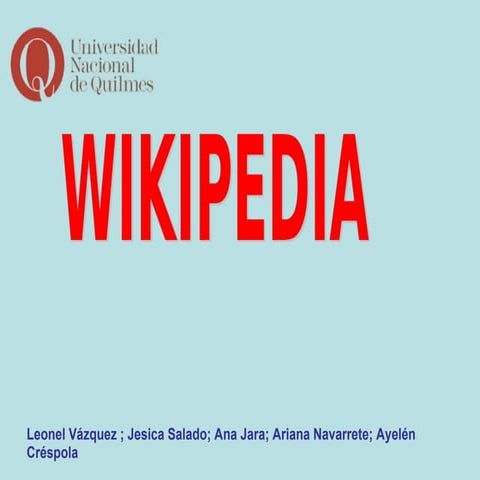 Presentación power point wikipedia | PPT