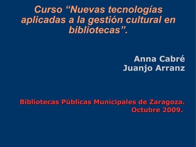 Presentacion Zaragoza2009