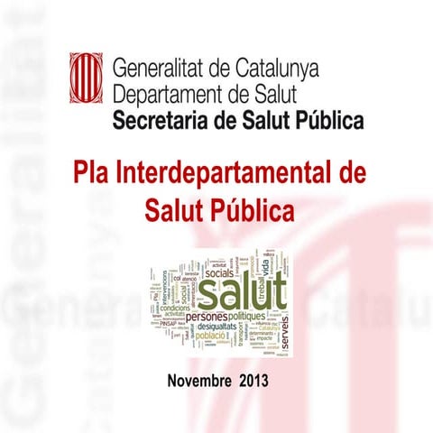Sessió informativa sobre el Pla Interdepartamental de Salut Pública (PINSAP) ...
