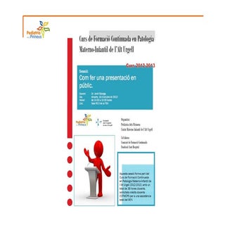 Com fer una presentació en públic