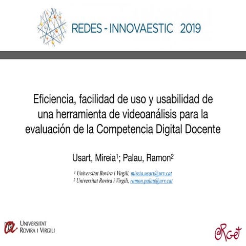 Eficiencia, facilidad de uso y usabilidad de una herramienta de videoanálisis...