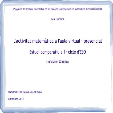Tesi doctoral. Setembre 2012