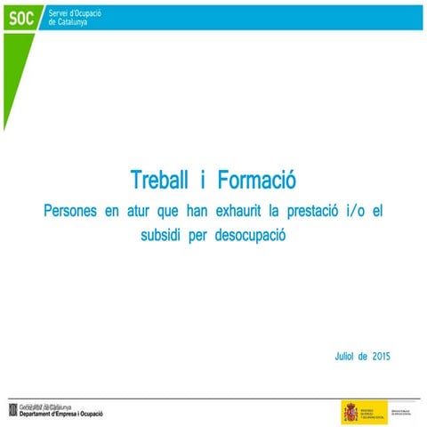 Presentacio Treball i Formació 2015 (SOC)