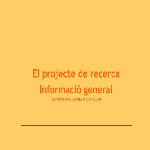 Presentació projecte recerca 4t merche ros