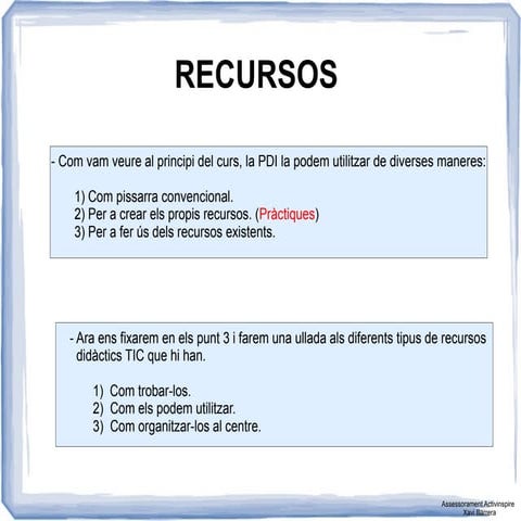 Presentació recursos PDI 2014