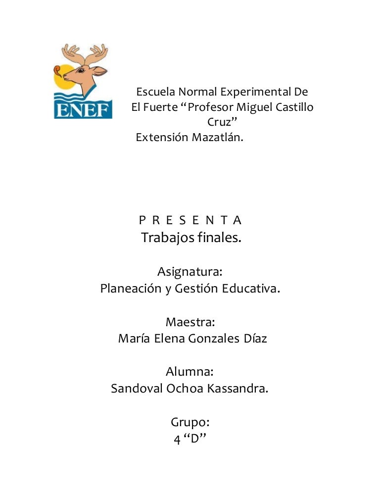 Presentacón planeacion y gestion educativa