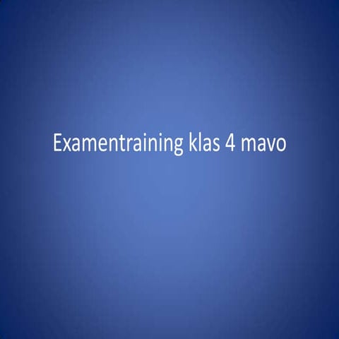 Examentraining geschiedenis klas 4 mavo