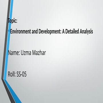 presentaion . -environment and development