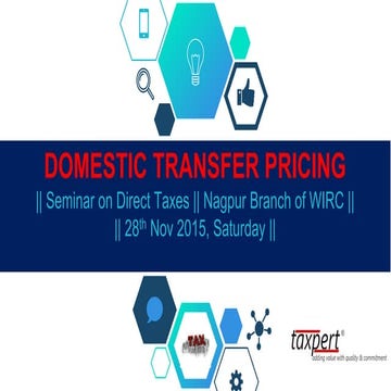 Presentation on Domestic Transfer Pricing 