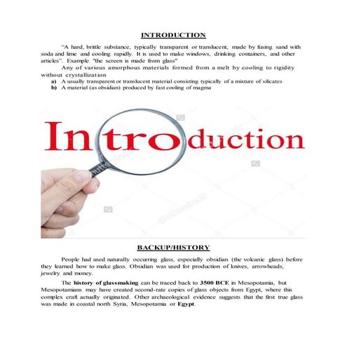 Presentaion on GLASS (properties of glass) by Luqman