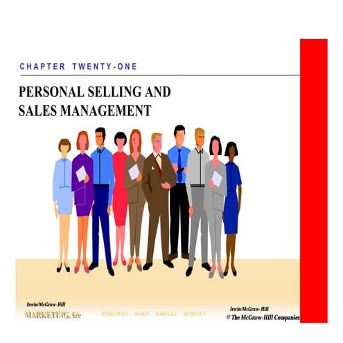 PERSONAL SELLING AND SALES MANAGEMENT