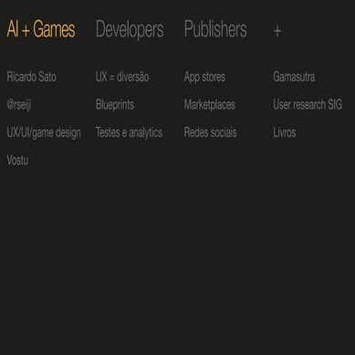 Information Architecture + Games