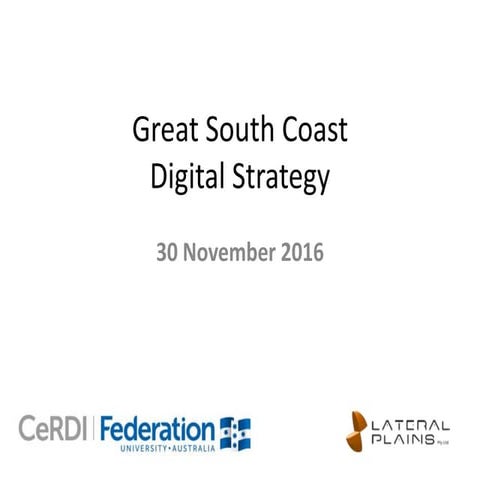 Great South Coast Digital Strategy