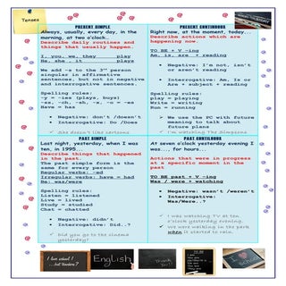 Present-Past / Simple-Continuous