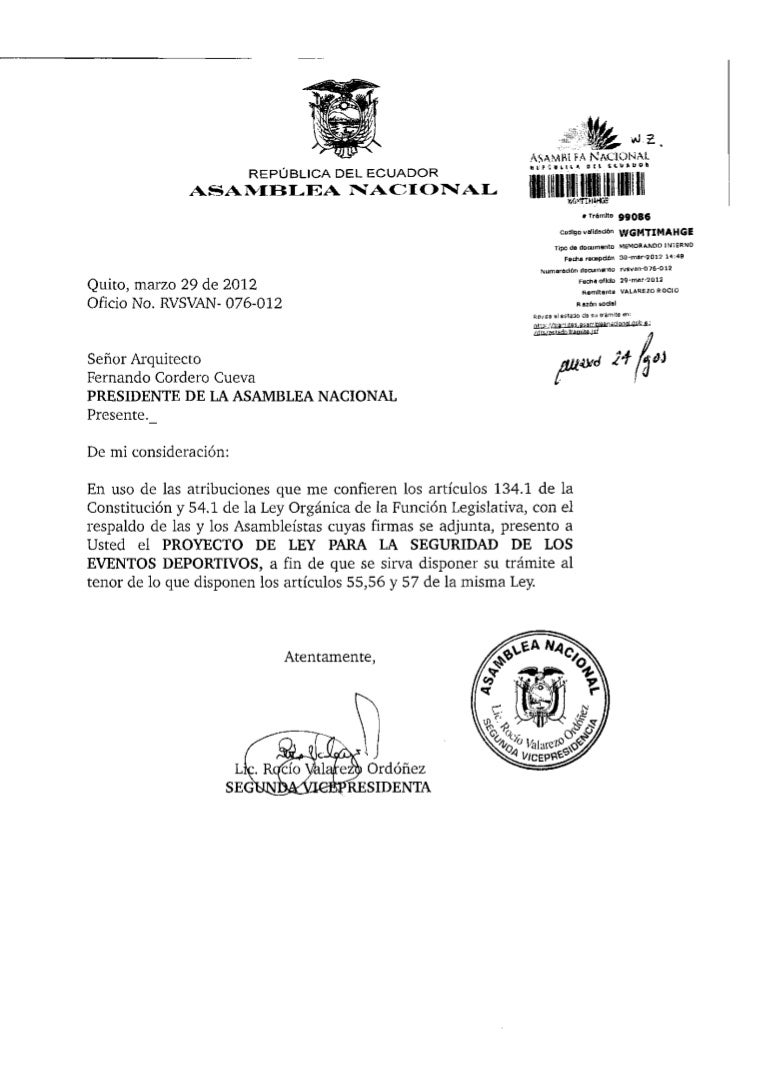 Presenta proyecto ley seguridad eventos deportivos