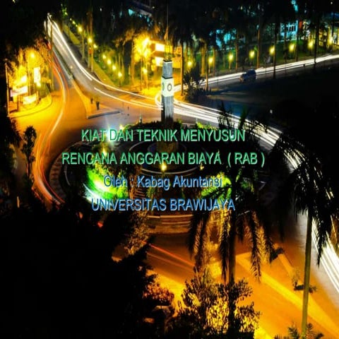 Presentasi teknik menyusun rab dalam suatu | PPTX