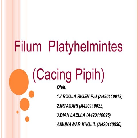 Presentasi platyhelminthes-nemathelminthes