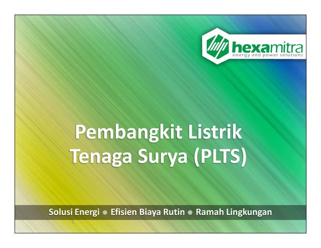 Presentasi PLTS (Pembangkit Listrik Tenaga Surya)